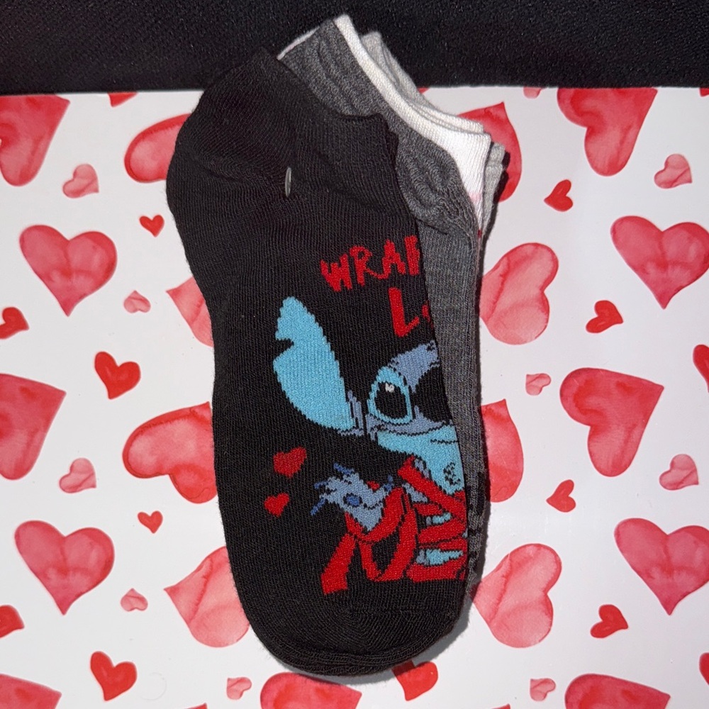 LILO & STITCH Disney 6 Pair of Socks Shoe Size 4 - 10